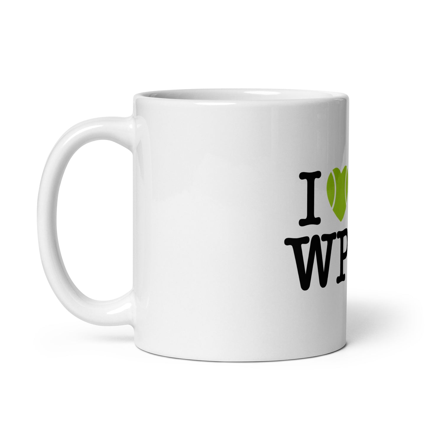 White glossy mug