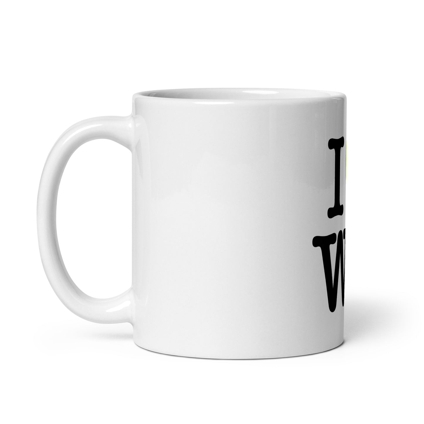 White glossy mug