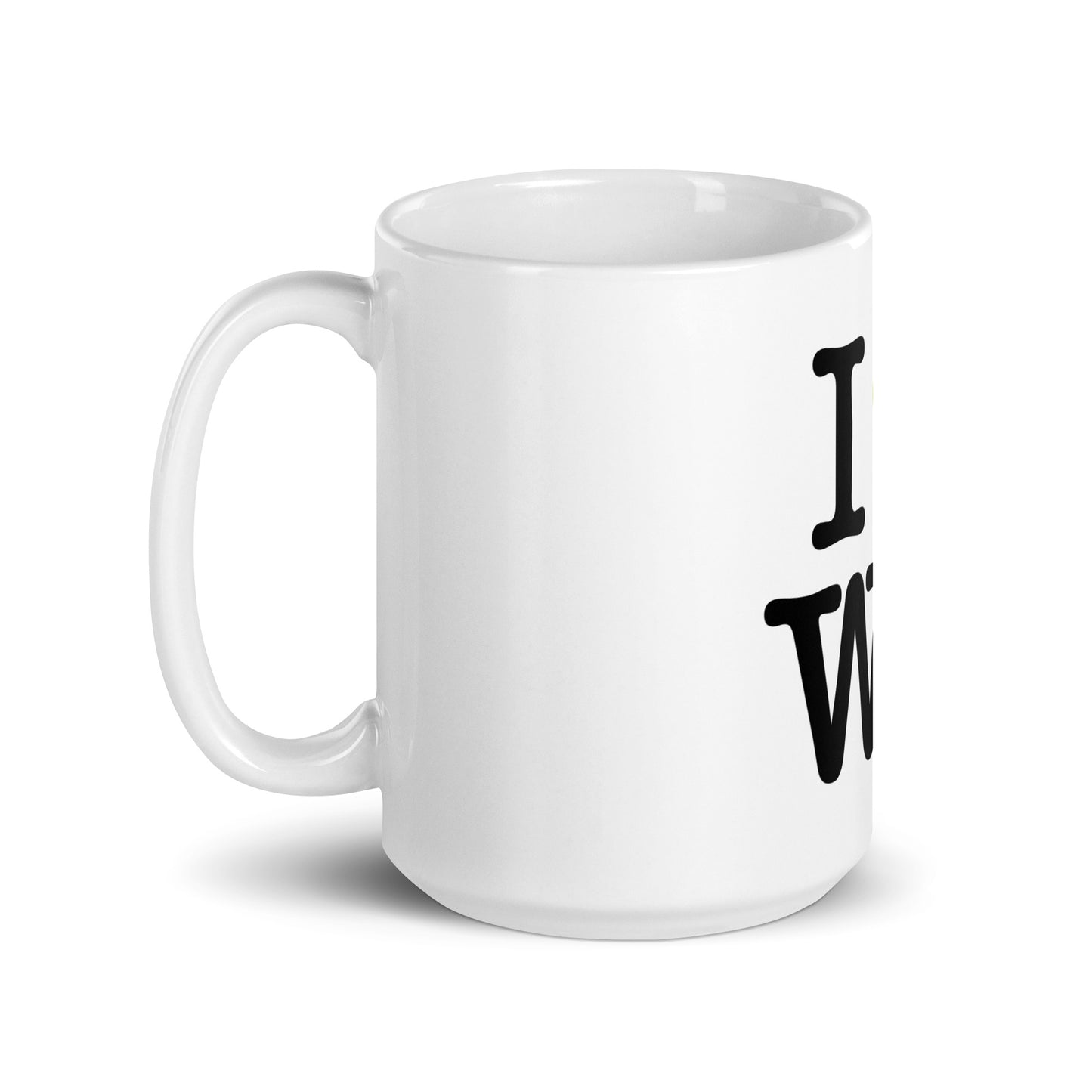 White glossy mug